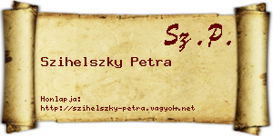 Szihelszky Petra névjegykártya