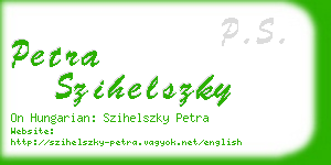 petra szihelszky business card